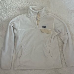 Patagonia White Fleece Pullover Medium